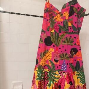 Farm Rio Vibrant Jungle Print Dress